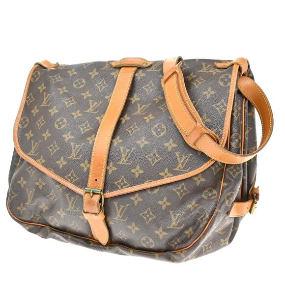 LOUIS VUITTON Saumur 35 Shoulder Bag Monogram Leather BN France M42254 82EF382 - Picture 1 of 16